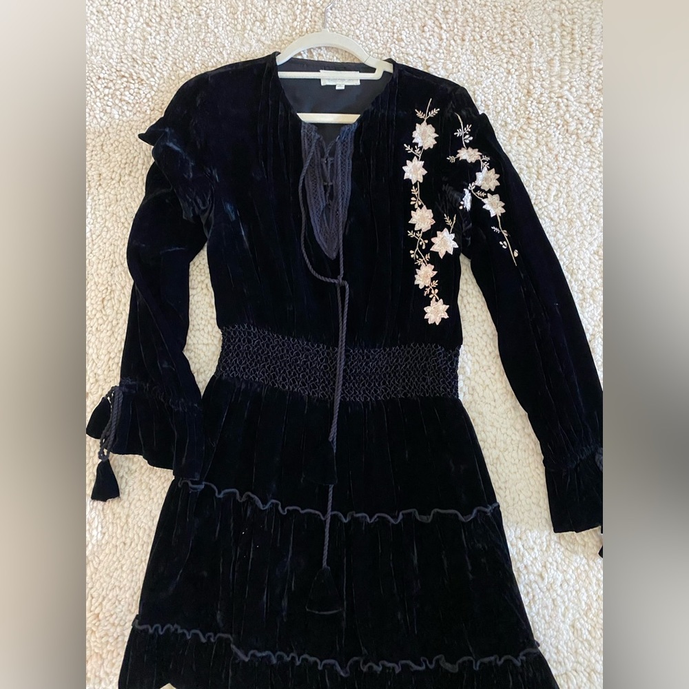 Rahi Cali Velvet Mini Dress size small